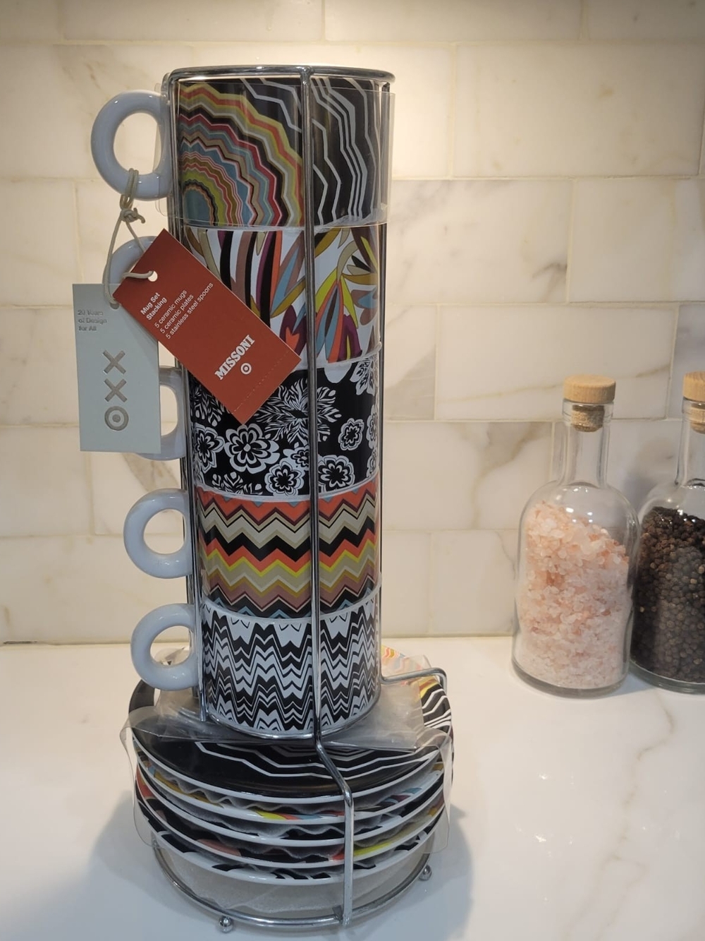 Missoni Home Accents Multicolor Stackable Mug and Saucer Set